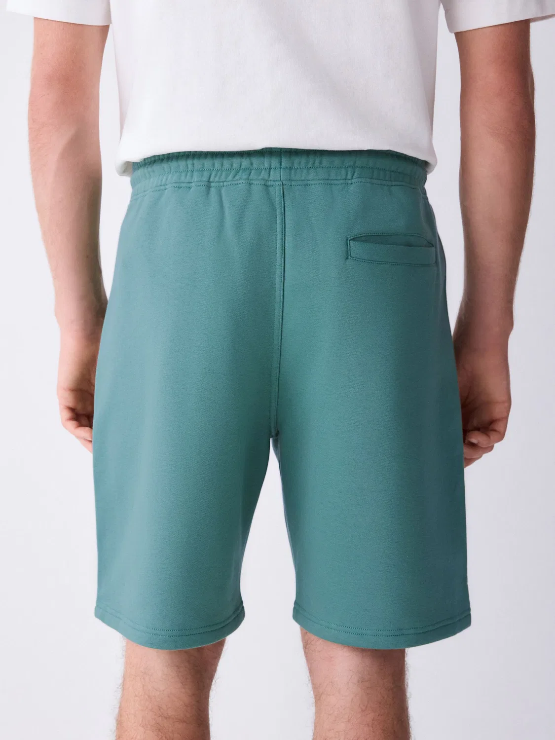 Шорты классические из махровой футерованной ткани Green Teal Next, зеленый — фото 3