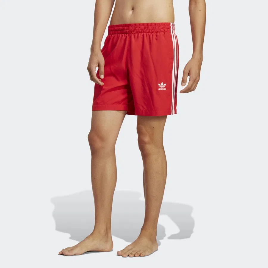 Плавки с принтом Originals Adicolor 3-Stripes adidas, Красно-белый