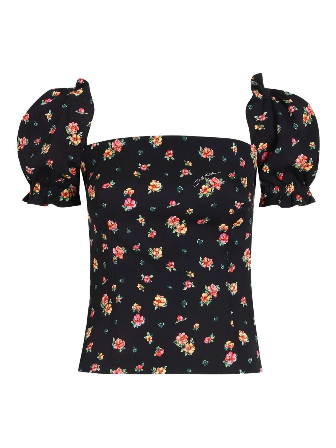 Блузка шелковая, черная Dolce & Gabbana, черный