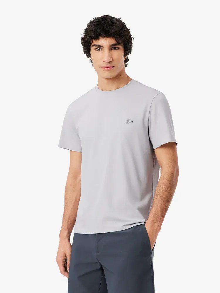 Футболка Lacoste Commuter, с коротким рукавом, серебро