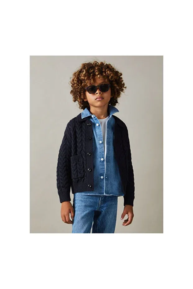 Мужской кардиган с узором Jabber, Navy Blue