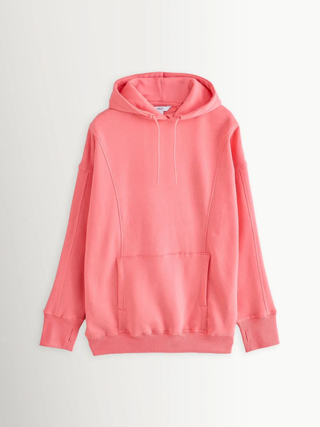 Худи свободного кроя, удлиненное, Bright Pink Next — фото 4