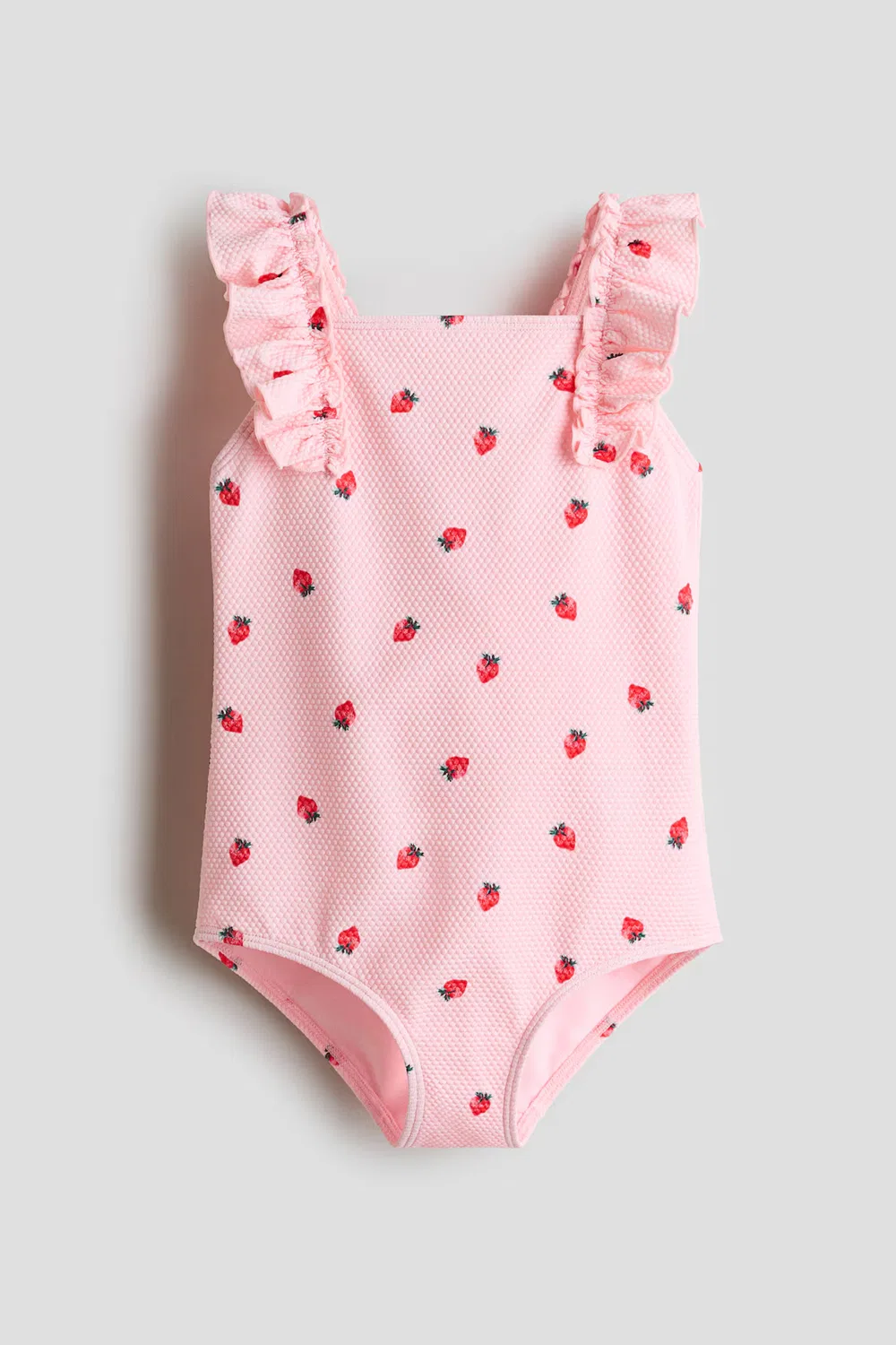 Текстурированный купальник с оборками Laura Ashley H&M, Hellrosa/Erdbeeren