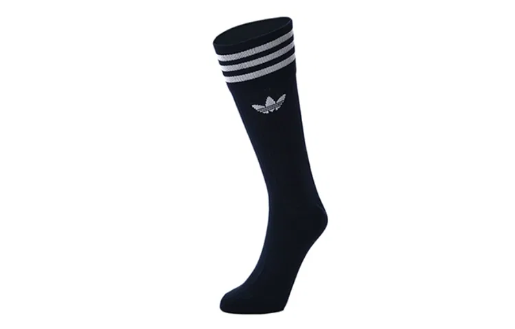 Детские гольфы с принтом Adidas Originals, Black/White/Blue — фото 4