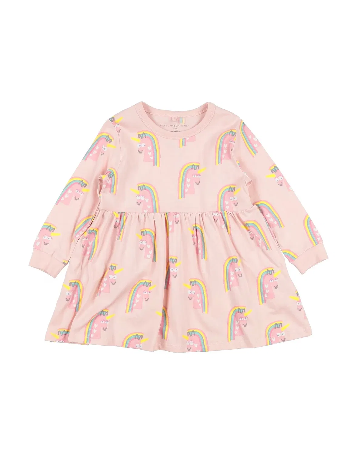 Детское платье для девочек из джерси с принтом Stella Mccartney Kids, Light Pink