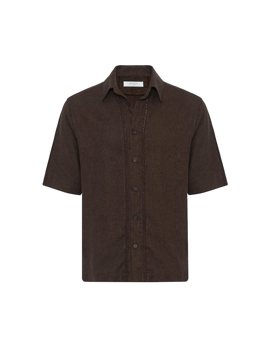 

Рубашка на пуговицах классического кроя Antioch, темно-коричневый