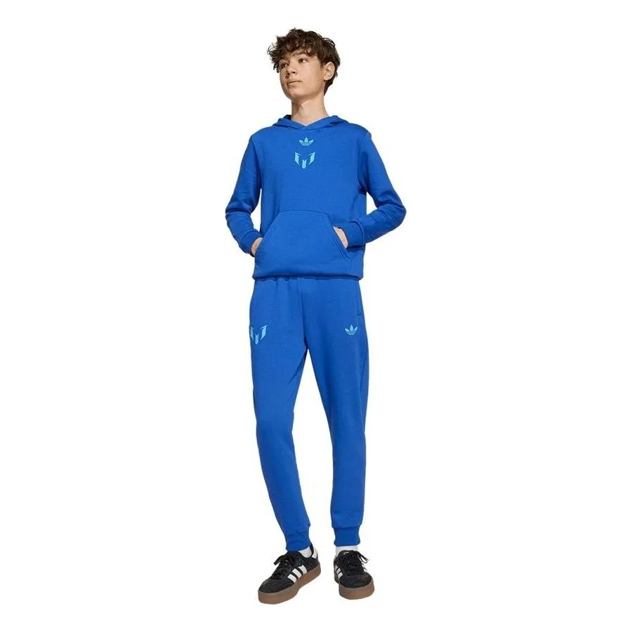 Детский свитшот с капюшоном и принтом Messi Hoodie Y adidas, Синий — фото 4