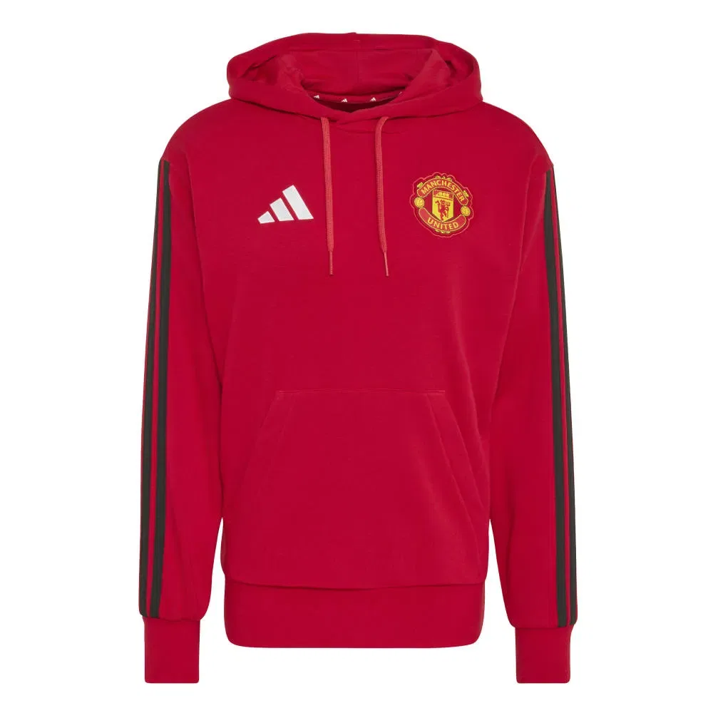 Мужской свитшот-худи с капюшоном Manchester United DNA Adidas, Red — фото 3