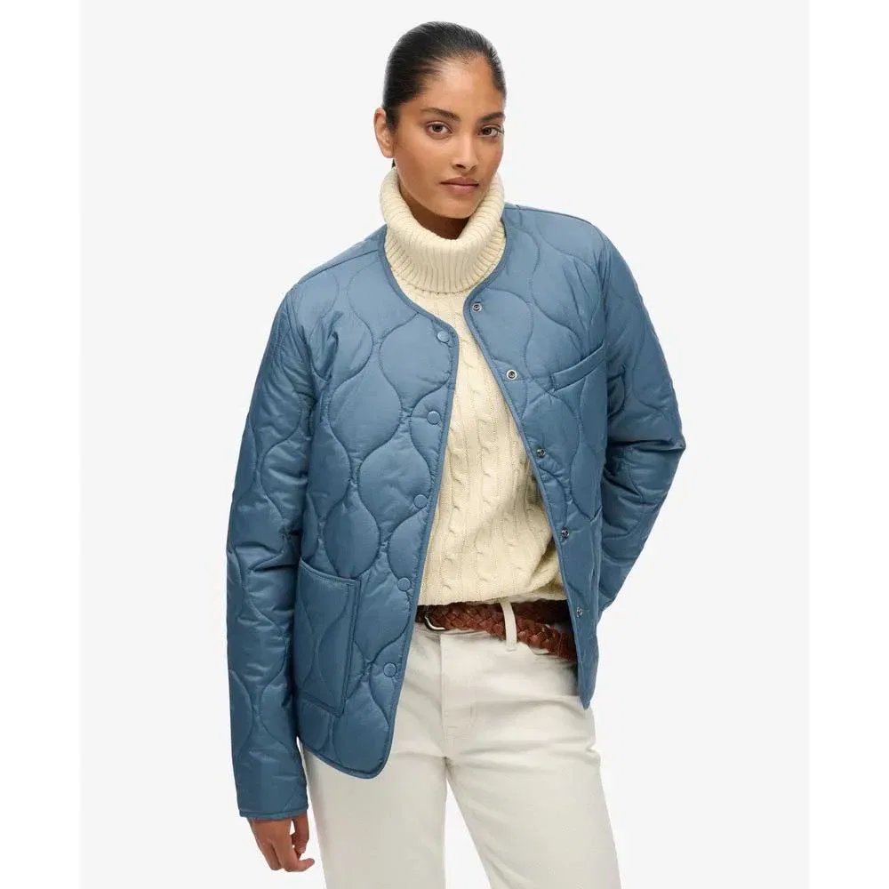 Куртка стеганая Quilted Lite Liner Superdry, синий — фото 3