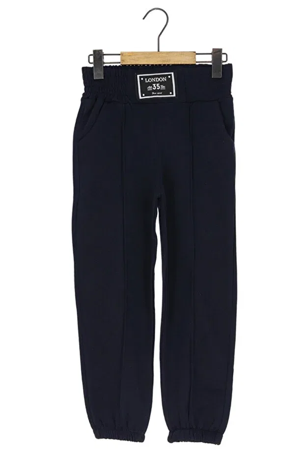 Детские спортивные штаны для девочек утепленные Crassi, Navy Blue — фото 2