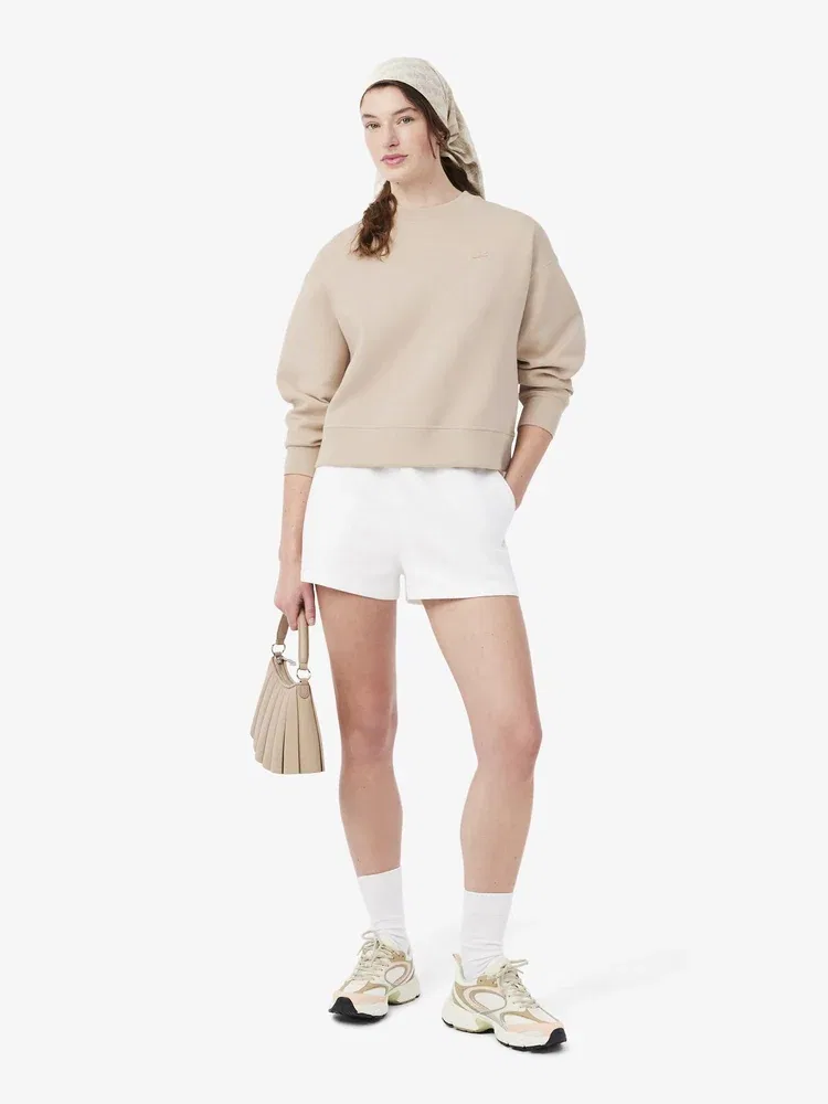 Свитшот LACOSTE Beige с круглым вырезом Double Face — фото 4