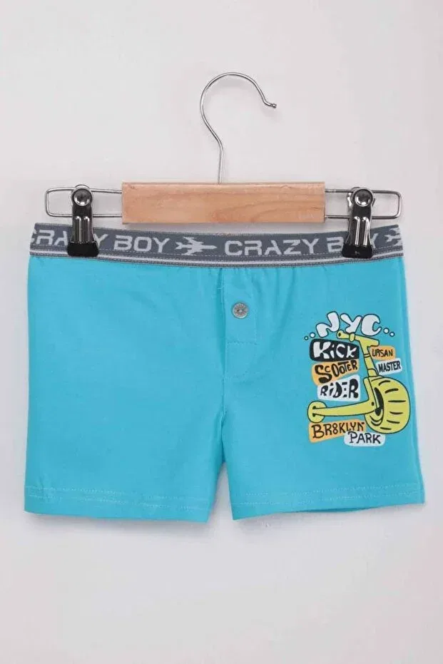 Детские боксеры для мальчиков с принтом Scooter Printed Boy Boxer Tutku, Multicolor