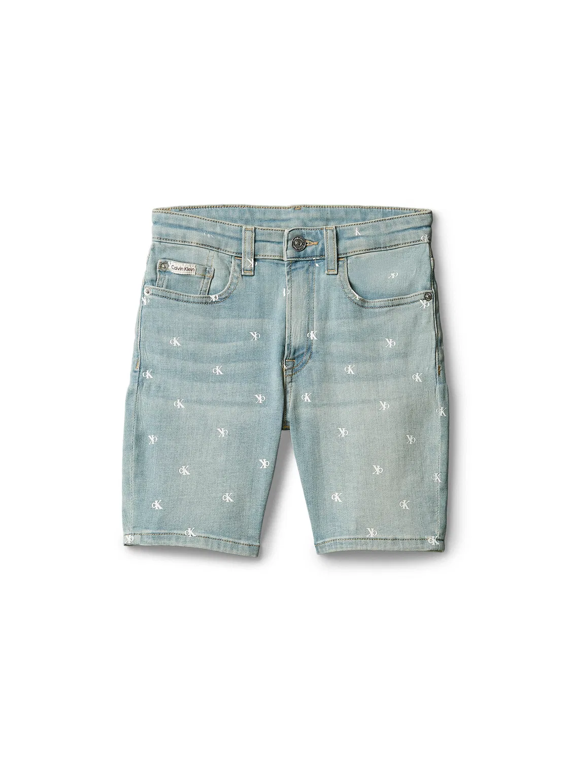 Джинсовые шорты стандартного кроя для мальчика Calvin Klein Jeans, синий — фото 4