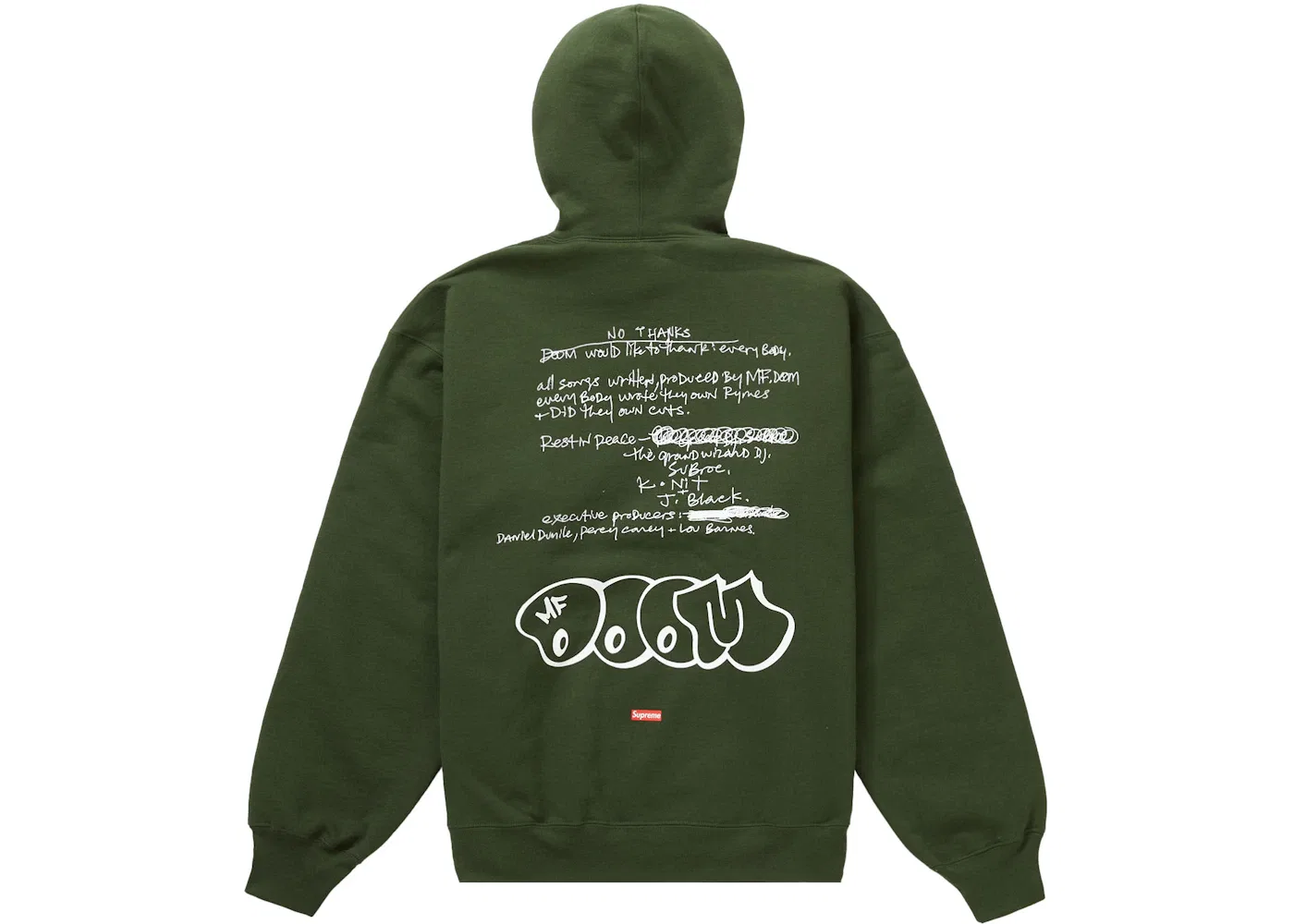 Мужской худи с принтом Supreme MF DOOM, Dark Olive — фото 2