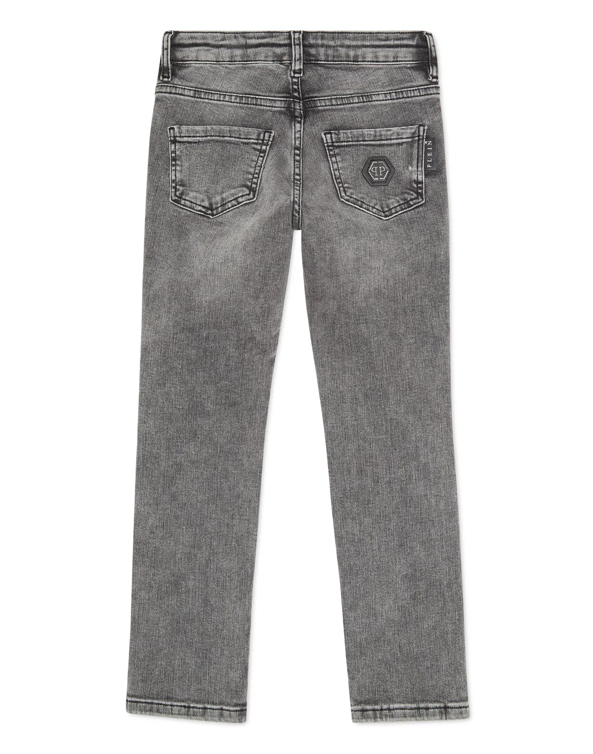 Детские брюки джинсовые с принтом Regular Fit PHILIPP PLEIN, Deepseablue — фото 3