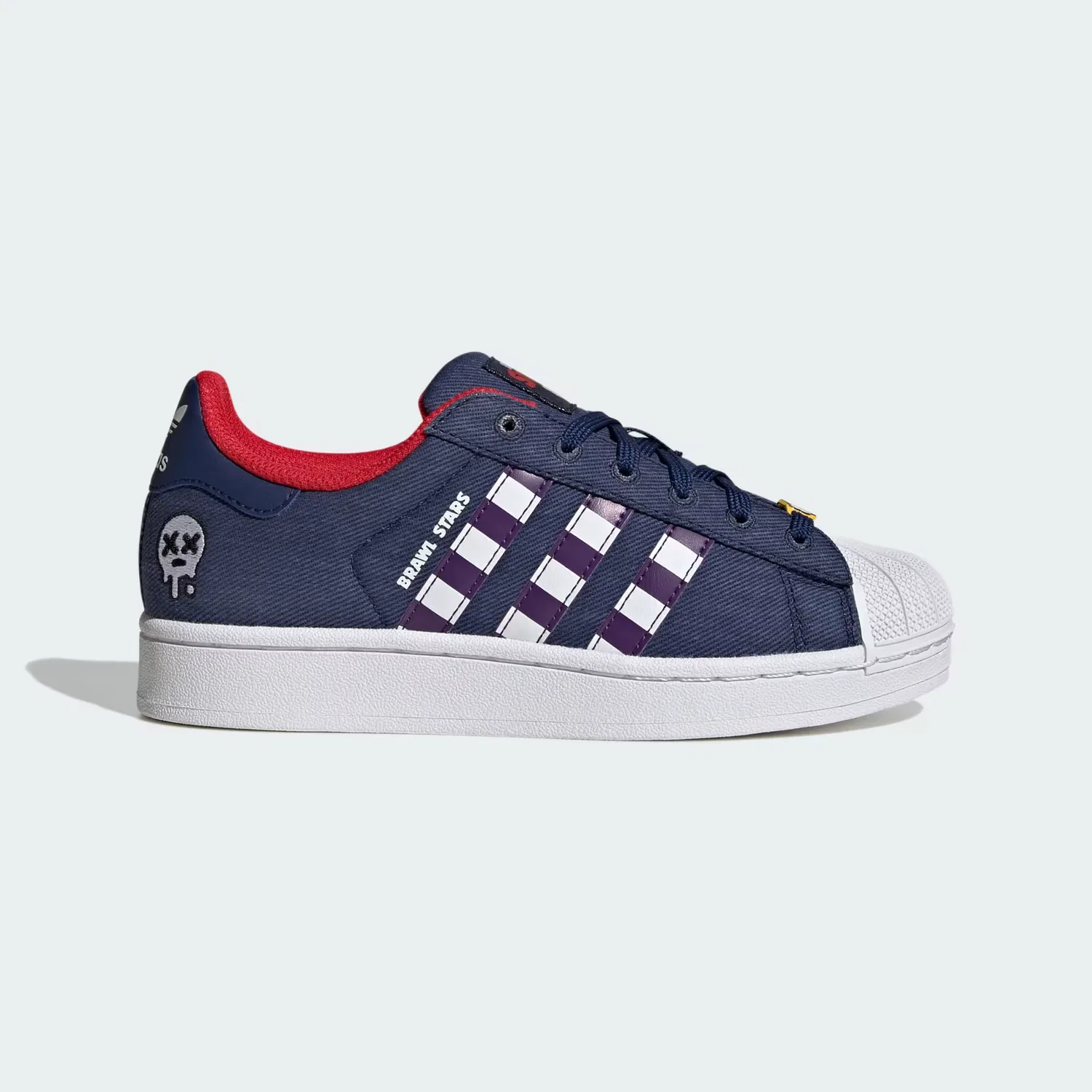 Детские кроссовки на шнуровке Brawl Stars Superstar II Adidas Originals, темно-синий/фиолетовый/белый