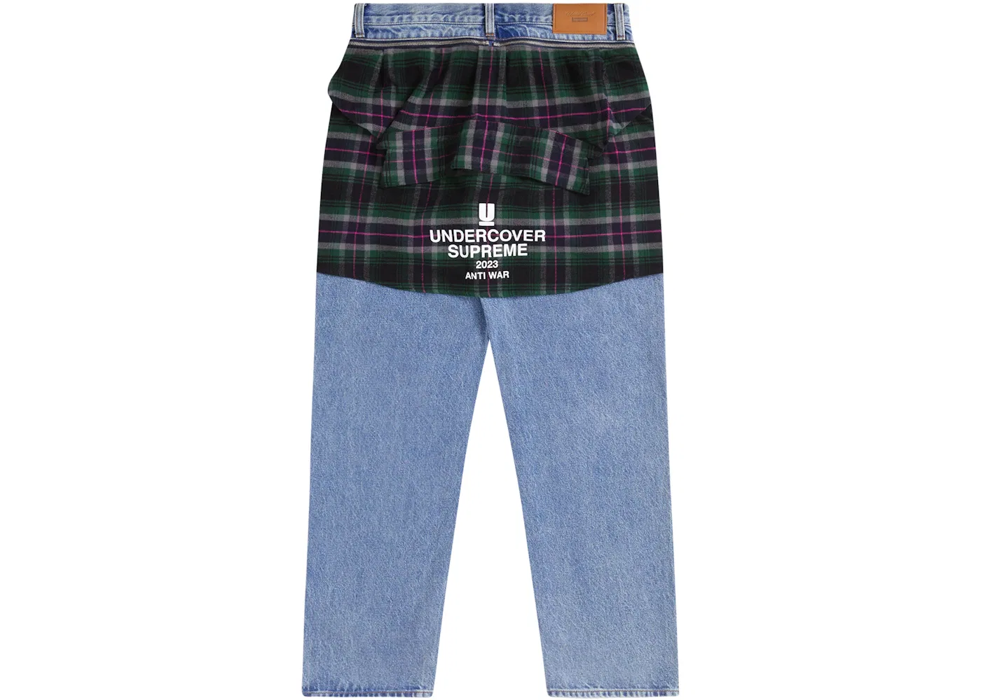 Мужские джинсы с накладками Supreme UNDERCOVER Layered Jean, Washed Indigo — фото 2