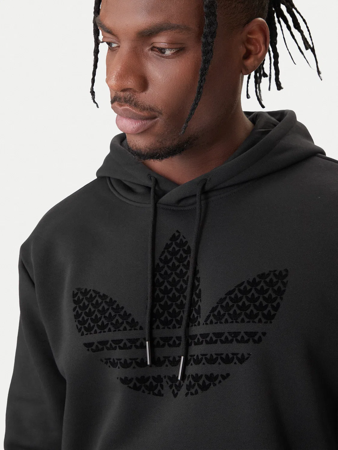Мужская толстовка стандартного кроя Monogram Infill Adidas, черный — фото 4