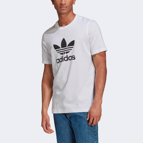 Футболка оригиналы adicolor классика трилистник футболка мужская Adidas, белый — фото 3