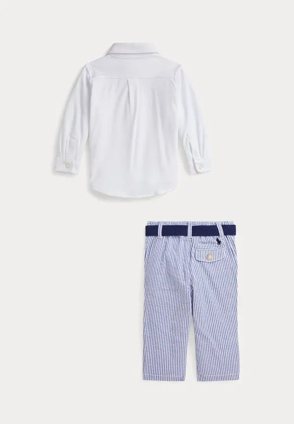 Комплект из рубашки и брюк из льна Polo Ralph Lauren, белый — фото 2