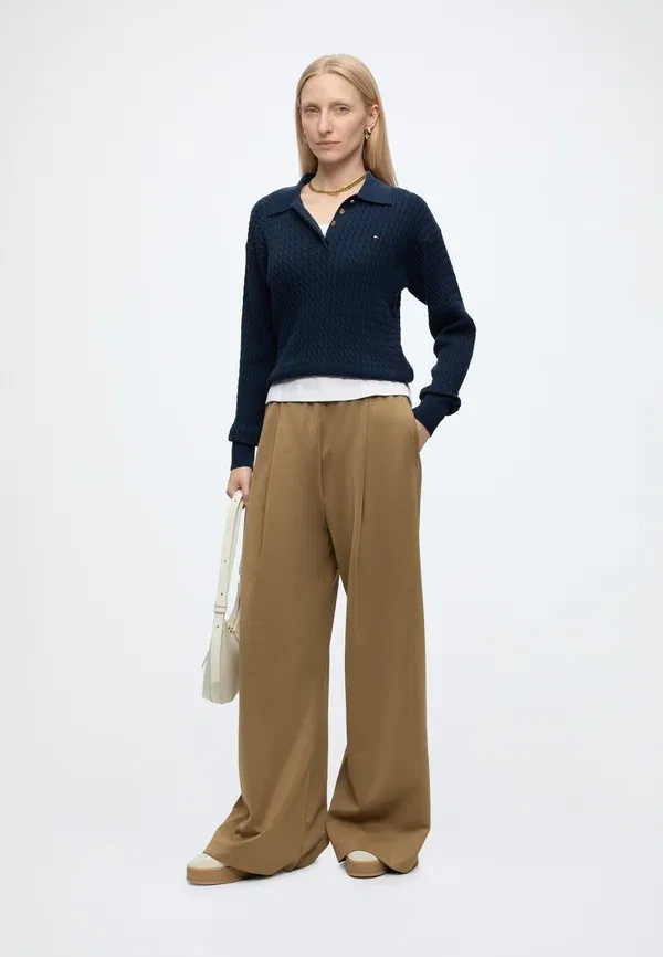 Спортивные брюки Lacoste Классические, Однотонные, Темно-синие — фото 2