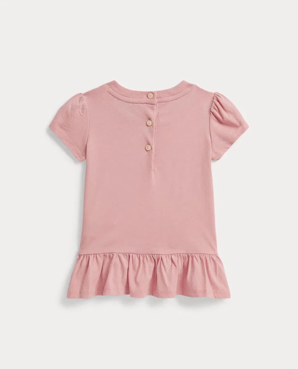 Детская футболка из хлопка, Polo Bear, Polo Ralph Lauren, розовый — фото 2