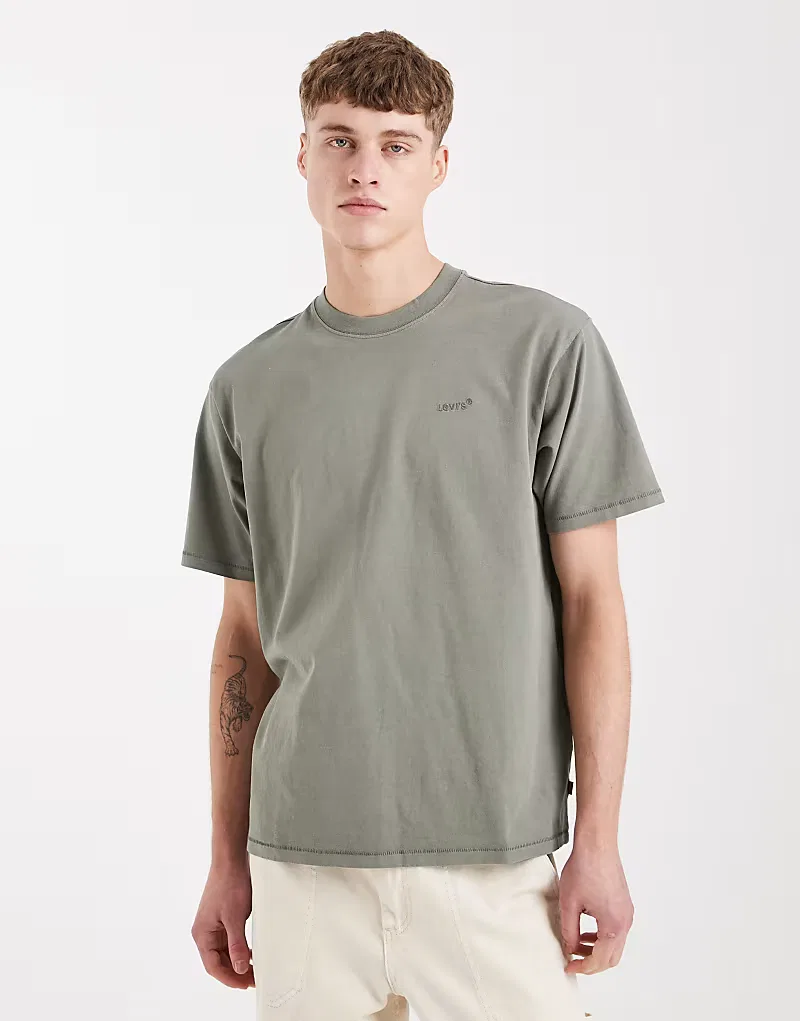Футболка винтажная Red tab garment dye Levi's, хаки