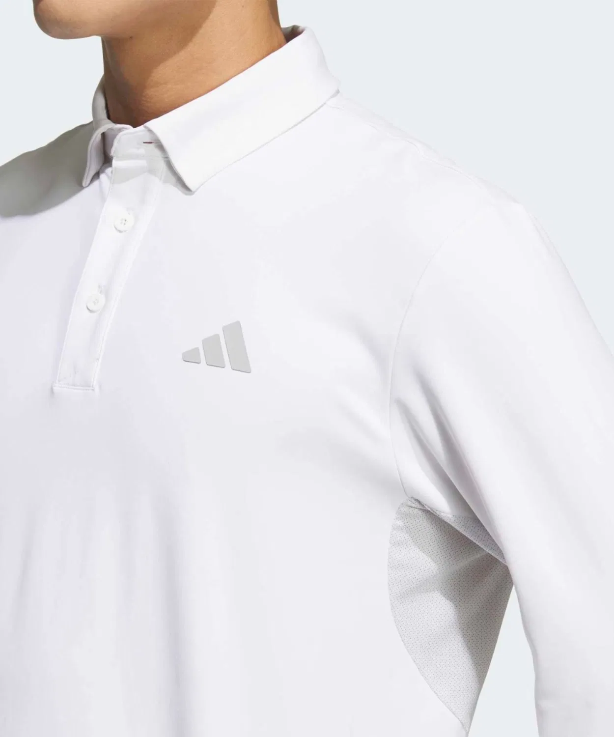 Мужской поло с длинным рукавомCOLD. RDY Adidas, Белый — фото 4
