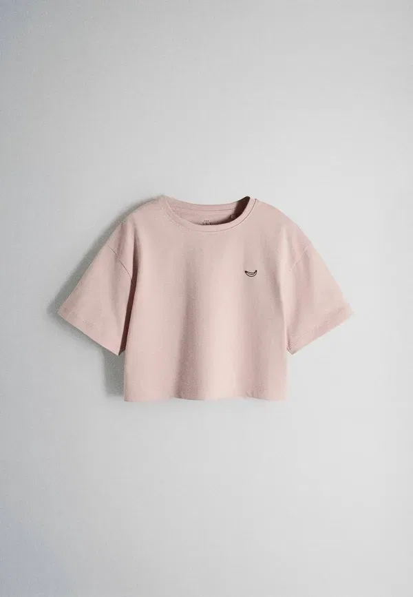 Футболка хлопковая Regular fit 5 pack с вышивкой The Set Pink Purple White, белый/фиолетовый/розовый — фото 4