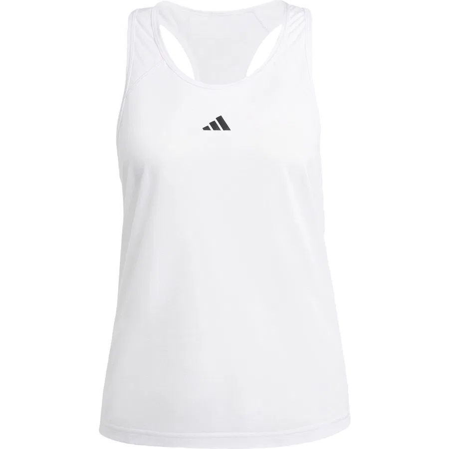 Топ без рукавов с открытой спиной Train Essentials Minimal Branding Racerback adidas, Белый — фото 3