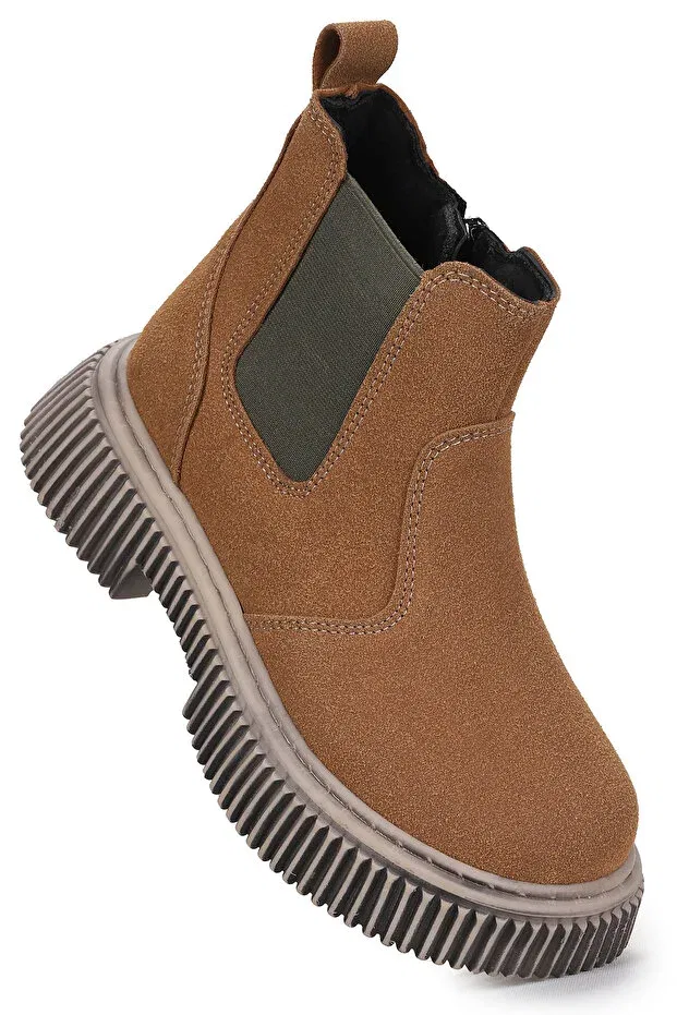 Детские ботинки для девочек на плоской подошве Kiko Kids, Tan Color