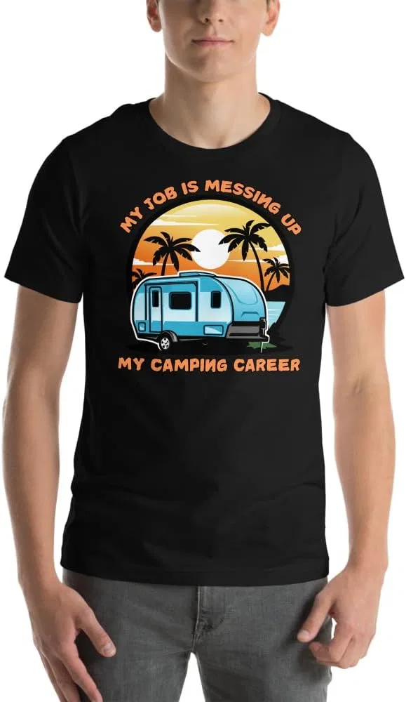 Мужская футболка с принтом RV Camper Generic, Black