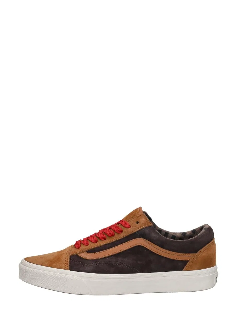 Детские кроссовки для мальчиков и девочек с низким верхом Old Skool Vans, Scottish Enameled Ginger In Pig Suede