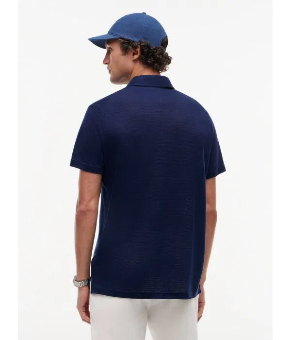 Мужское поло из льна Tommy Hilfiger, Blu Marino — фото 3