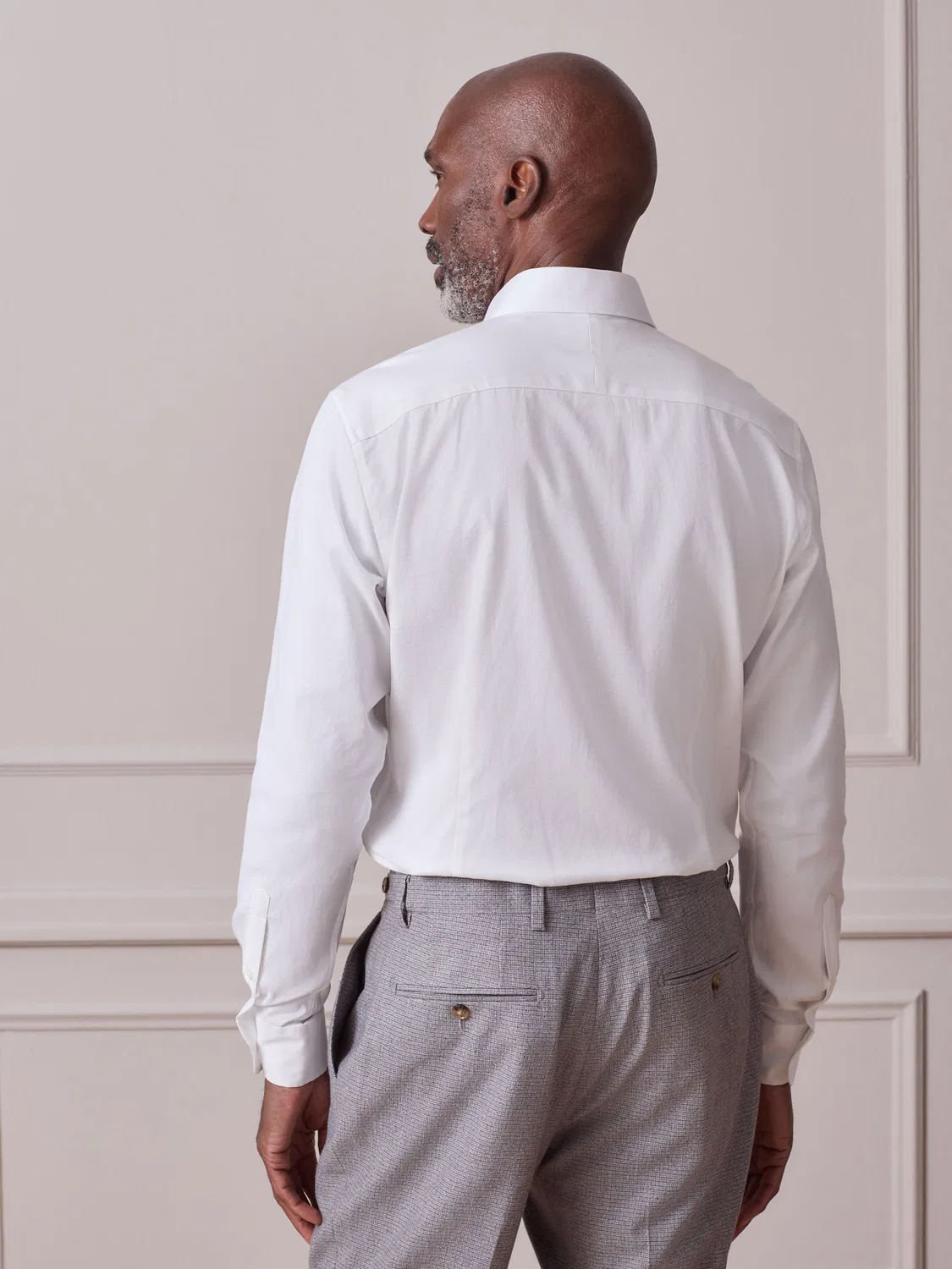 Рубашка с фактурной тканью, Slim Fit, Signature Next, белый с отделкой — фото 3