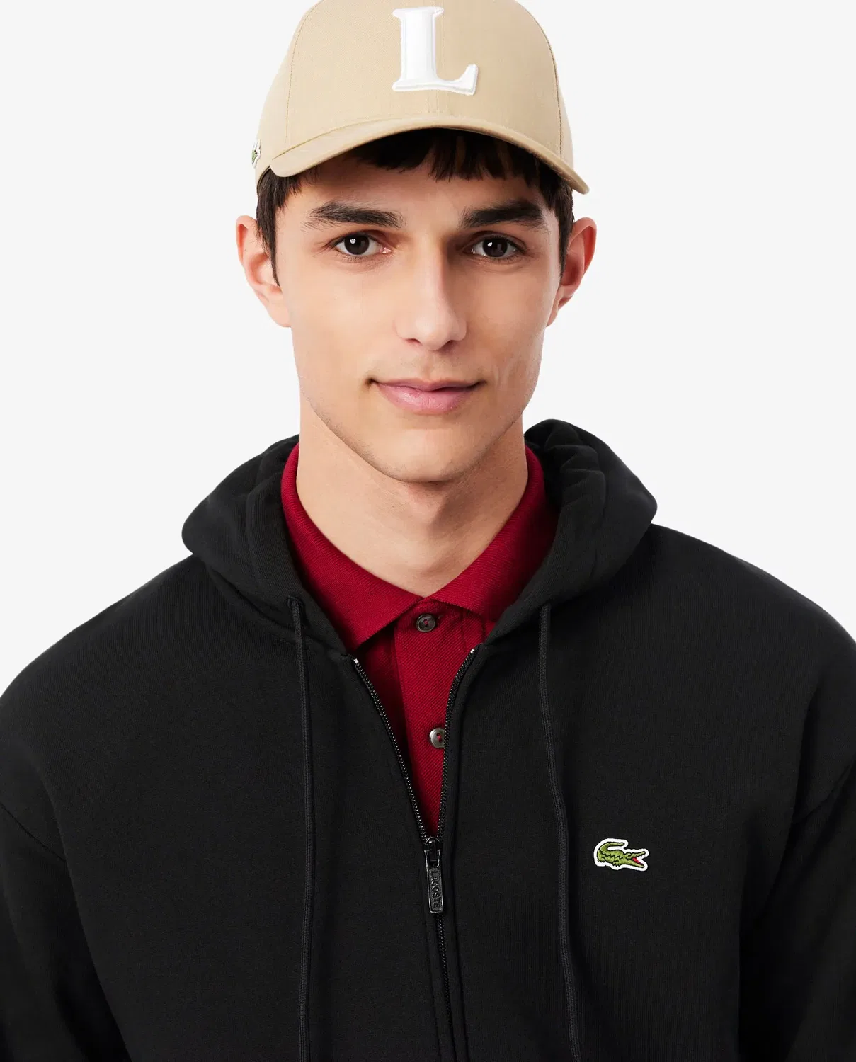 Худи мужская Lacoste с капюшоном, органический хлопок, Negro — фото 3