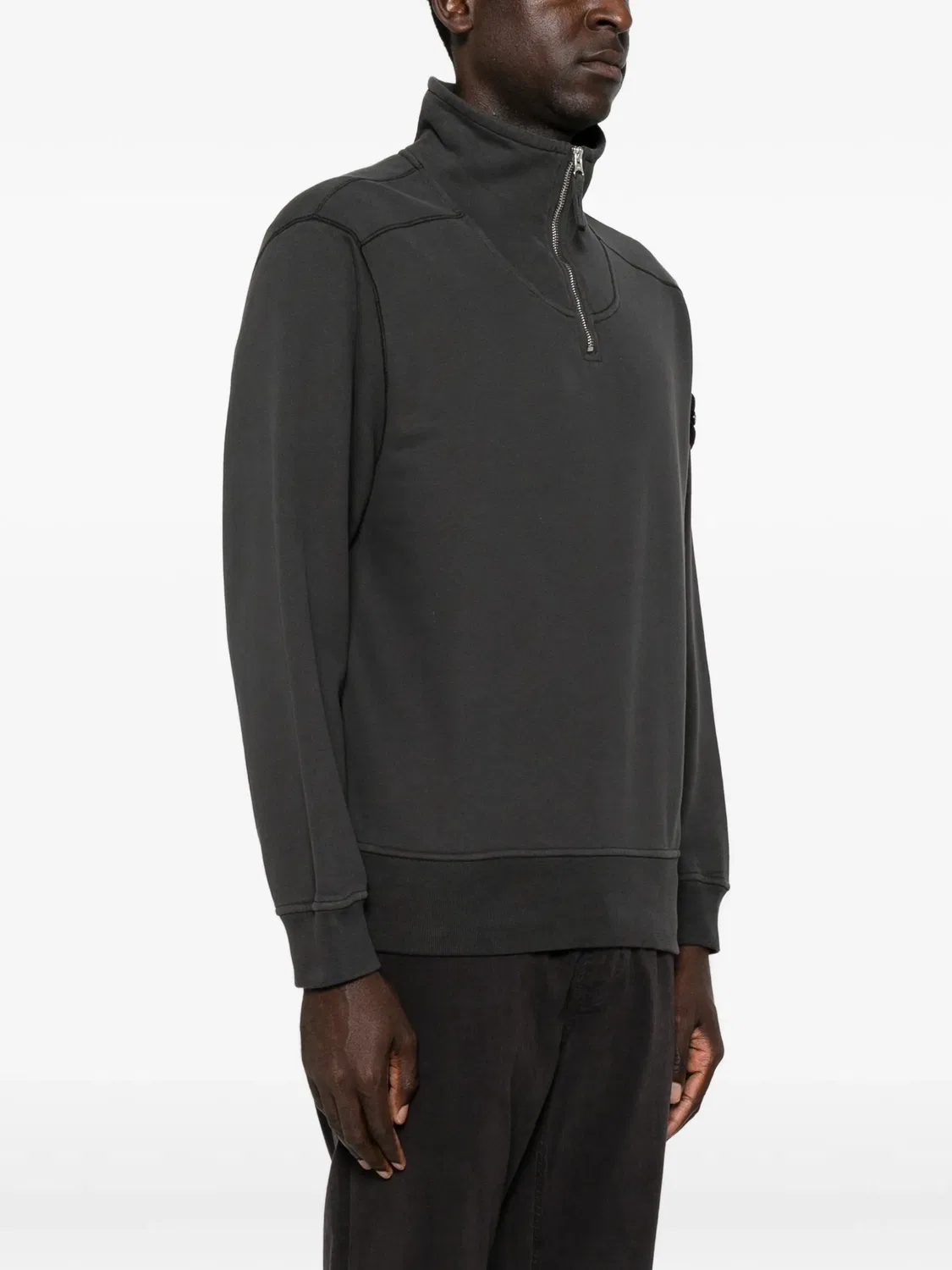 Stone Island Свитшот на молнии серый — фото 2