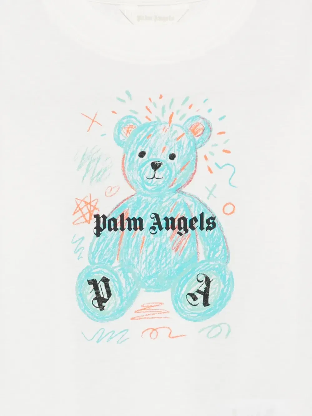 Футболка с короткими рукавами Palm Angels Kids, белый — фото 3