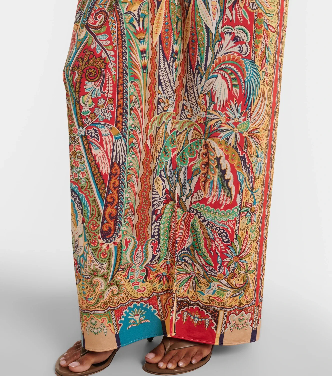 Макси-платье с узором пейсли ETRO, белый — фото 4