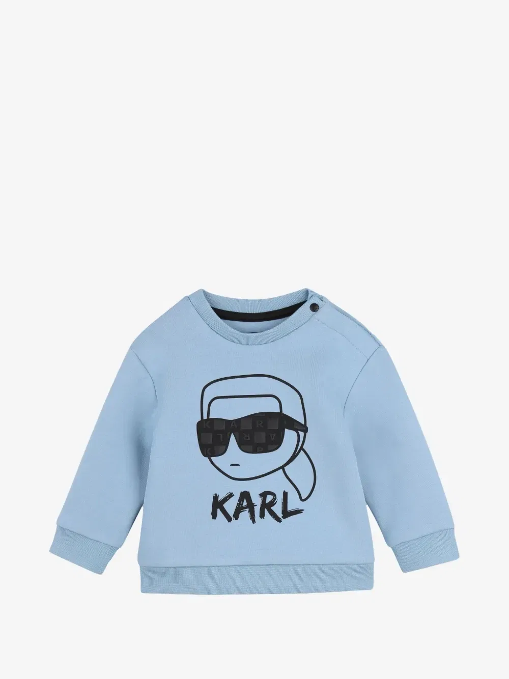 Комплект из толстовки и спортивных брюк с логотипом Karl Lagerfeld Kids, синий — фото 3