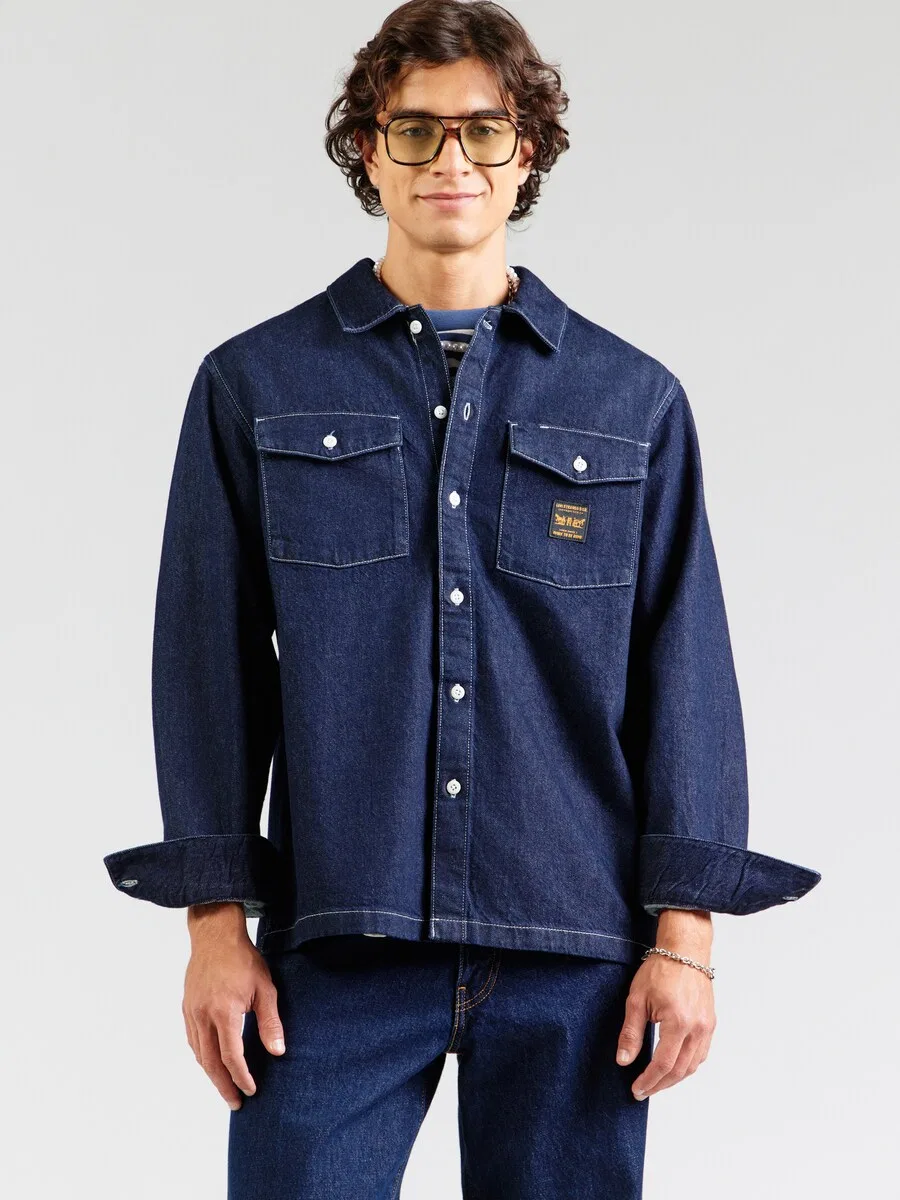 Рубашка LEVI'S Comfort fit на пуговицах, темно-синего цвета — фото 2
