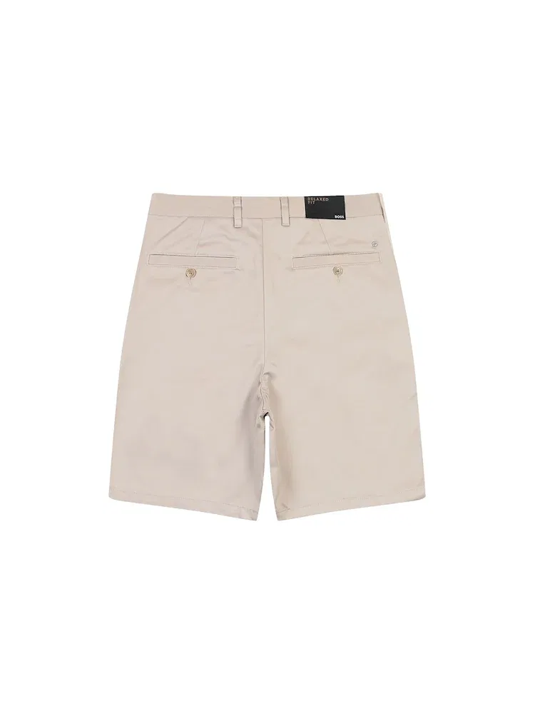 Шорты хлопковые Relaxed Fit BOSS, Beige — фото 3