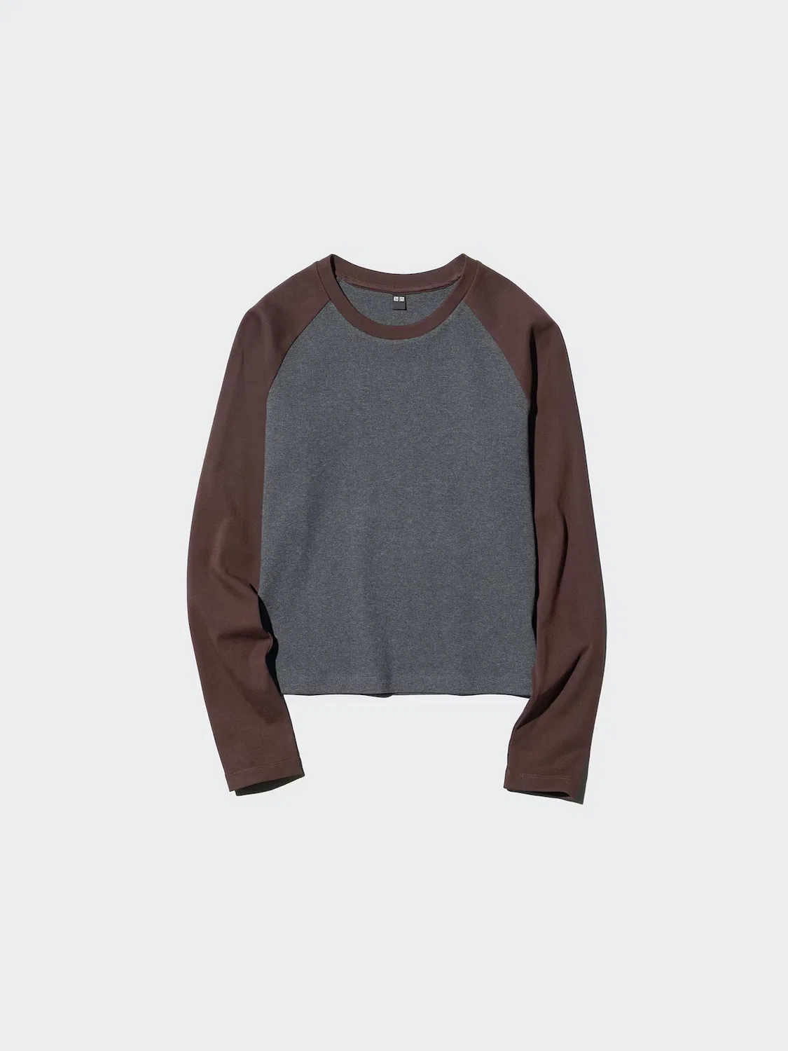 Футболка с длинным рукавом Uniqlo, базовая повседневная одежда, темно-синий — фото 3