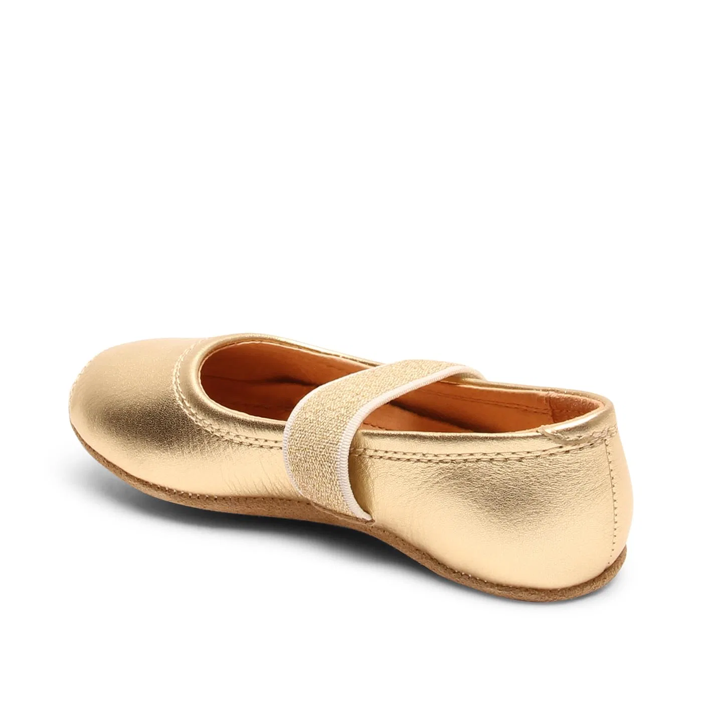 Детские балетки для девочек из натуральной кожи Ballet Bisgaard, Golden 02 Gold — фото 2