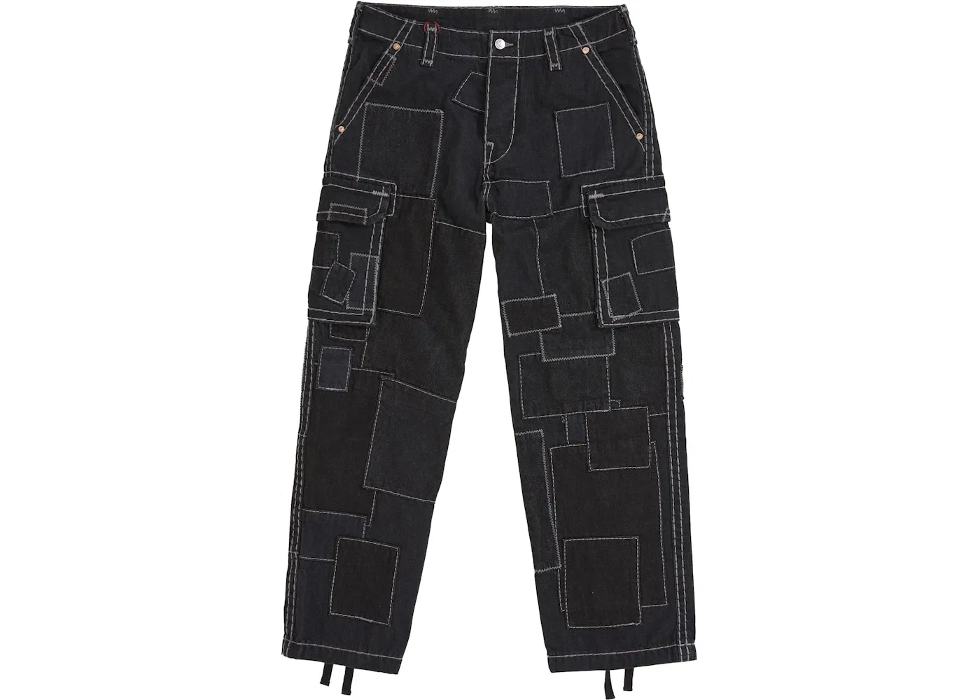 Мужские брюки карго с патчворком Supreme True Religion, Black