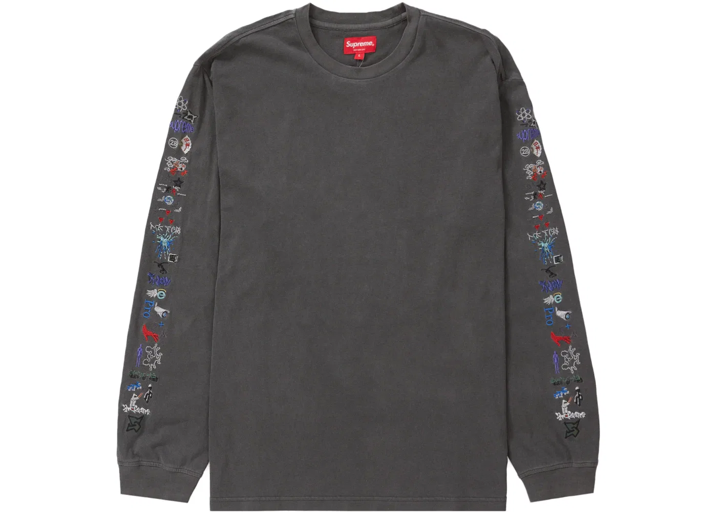 Мужская футболка с длинным рукавом Supreme AOI Icons, Black