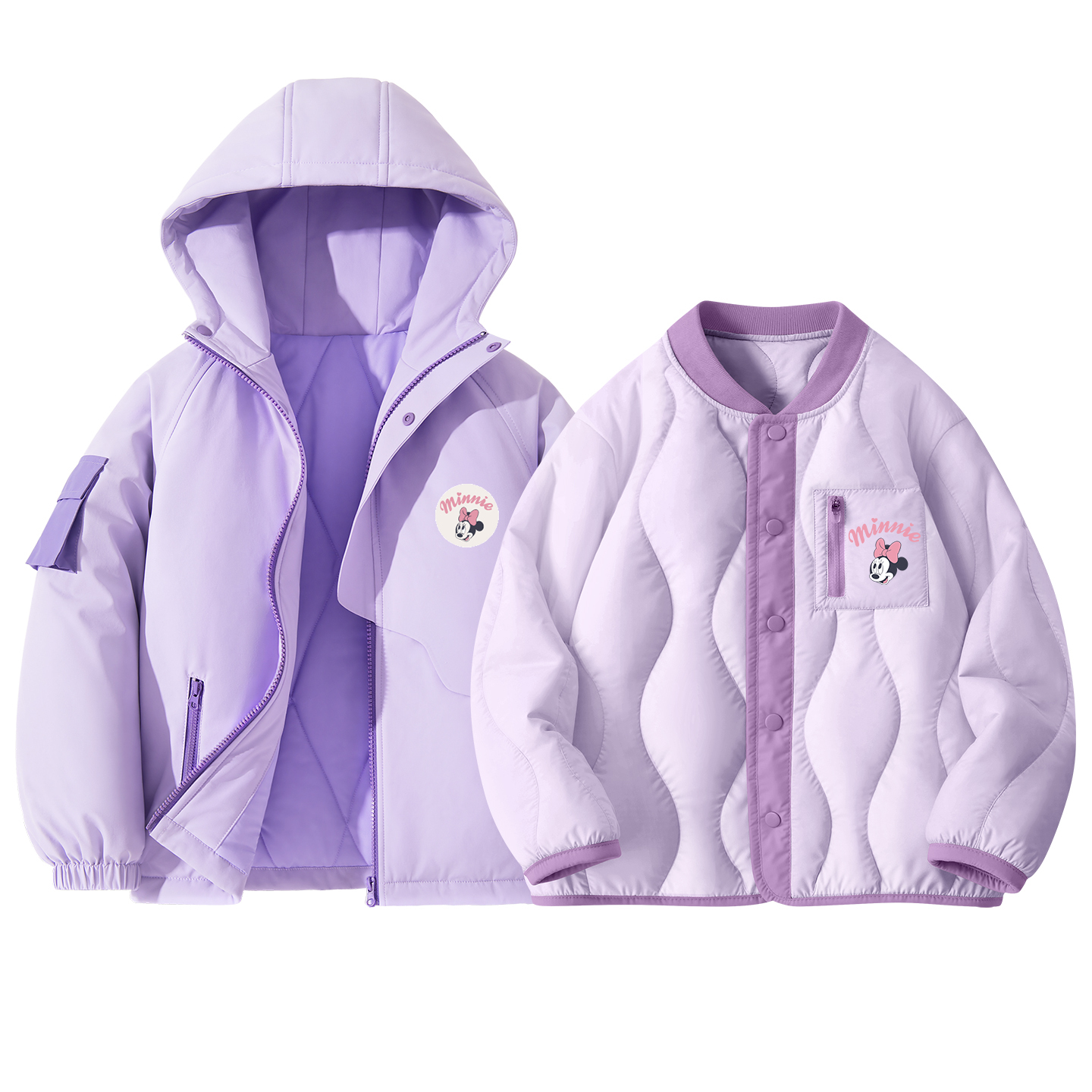 Детский спортивный комплект Casual Sportswear 2 Piece Set Disney, [thickened and fleece-lined]dini round hook-and-loop k розовый розовый+silicone lifting k firework розовый — фото 3