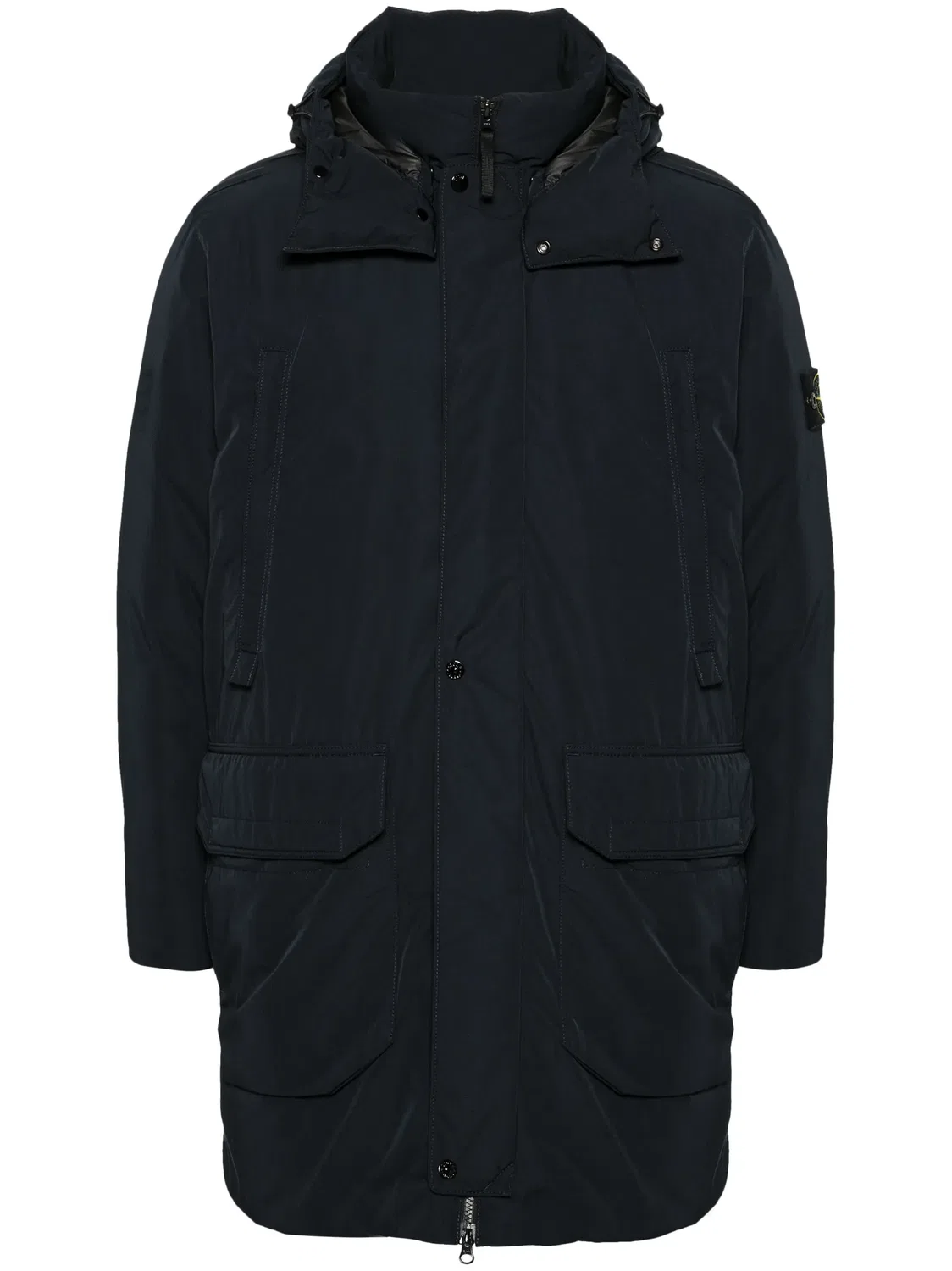 Куртка с капюшоном и знак компаса Stone Island, черный