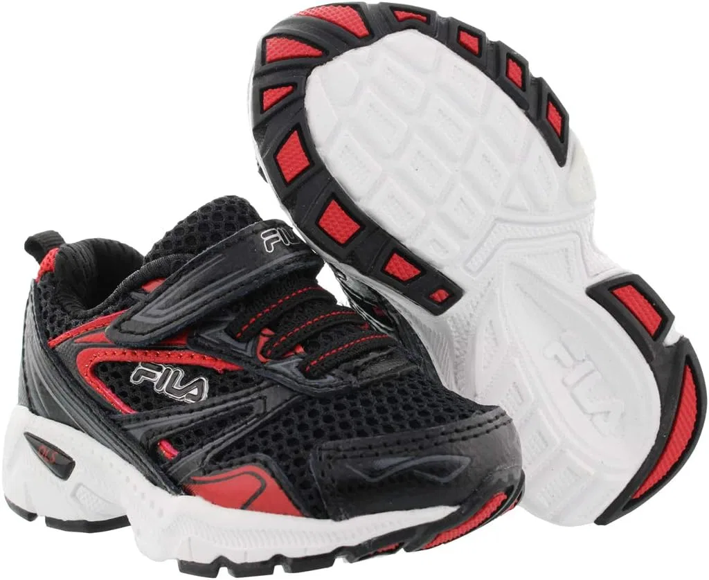 Детские кроссовки для мальчиков с ремешком Royalty Strap Fila, Wht/Black/Msil — фото 2