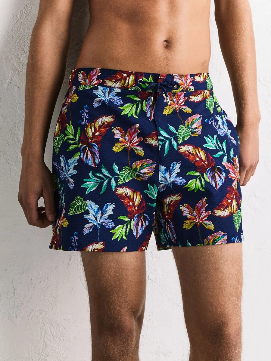Шорты для плавания Next Board Shorts 'Signature' в темно-синем и светло-голубом цветах — фото 2